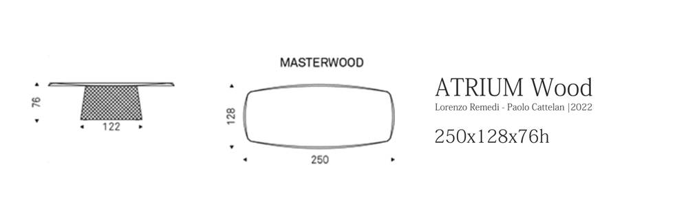 ATRIUM Wood (250x128x76h)