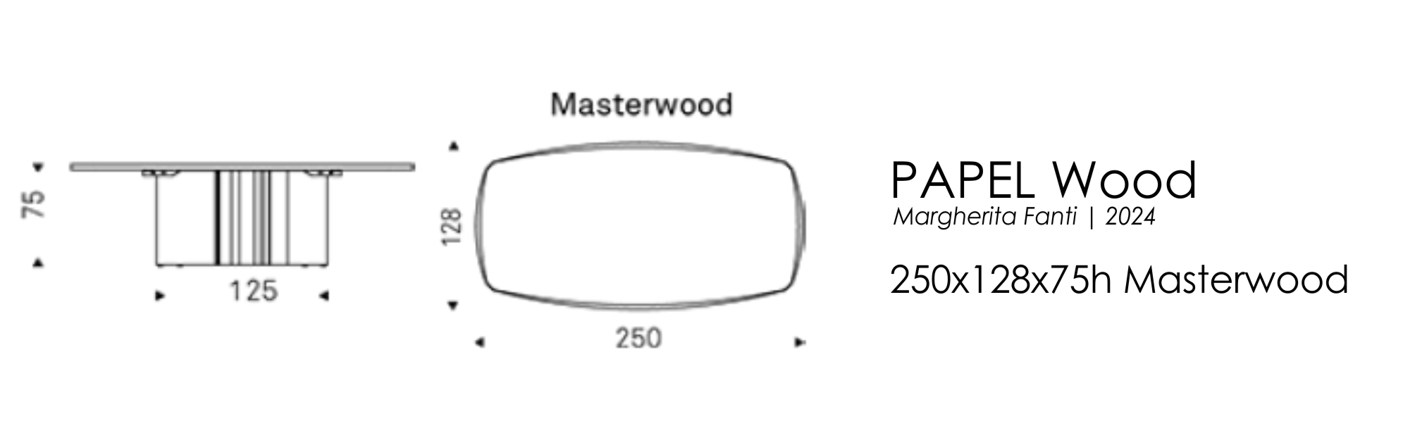 PAPEL - 250x128x75h Masterwood (шпон)