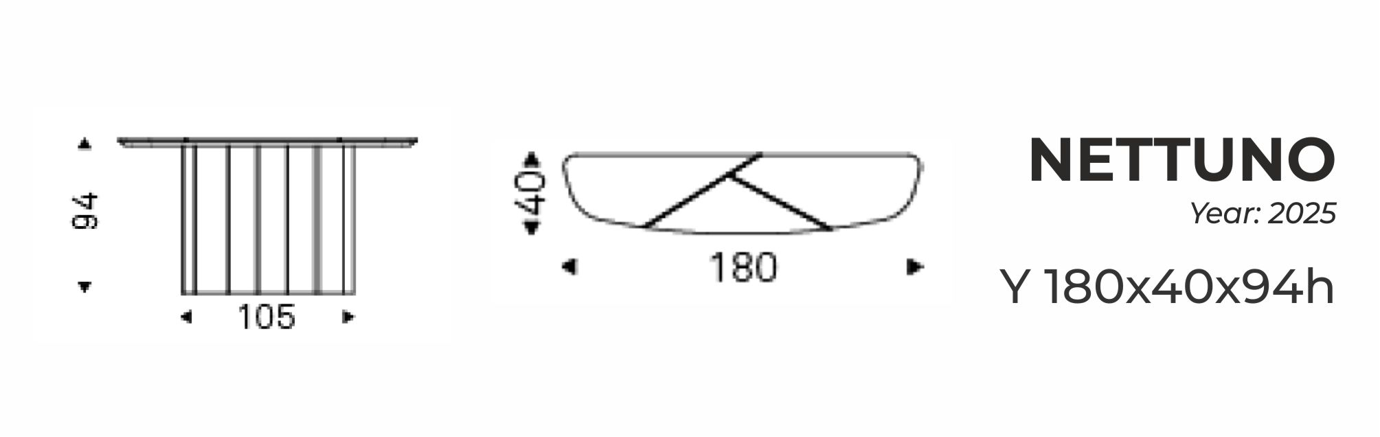 NETTUNO - Y 180x40x94h