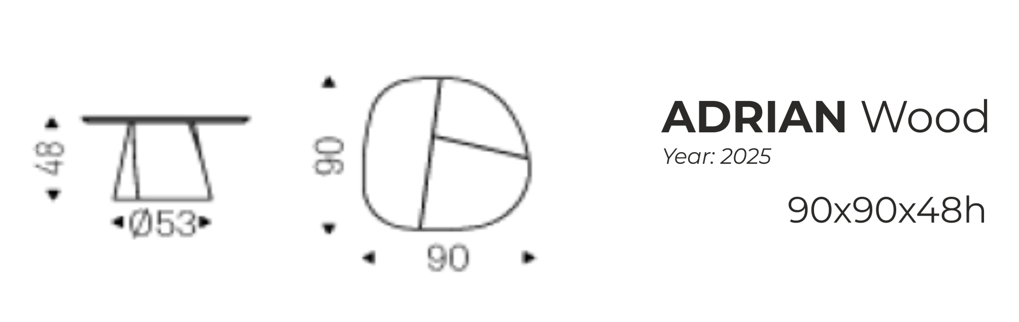 ADRIAN - 90x90x48h
