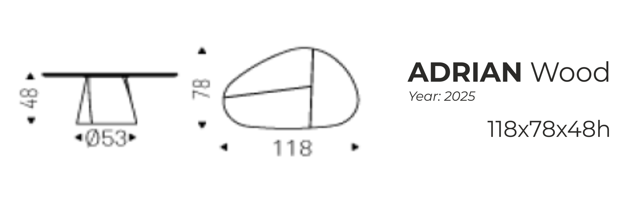 ADRIAN - 118x78x48h