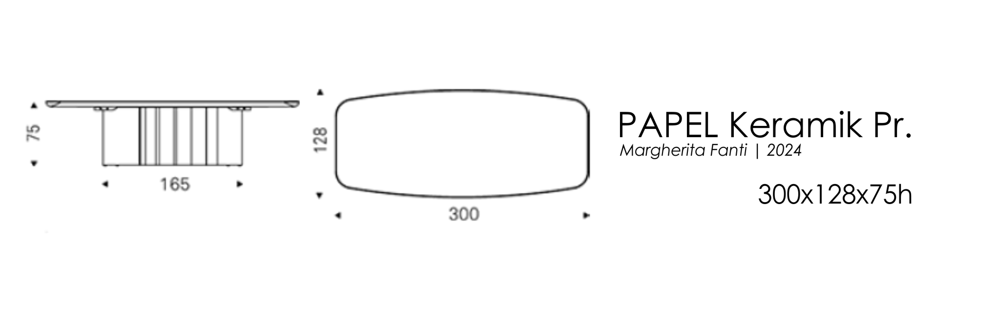 PAPEL - 300x128x75h (керамика премиум)