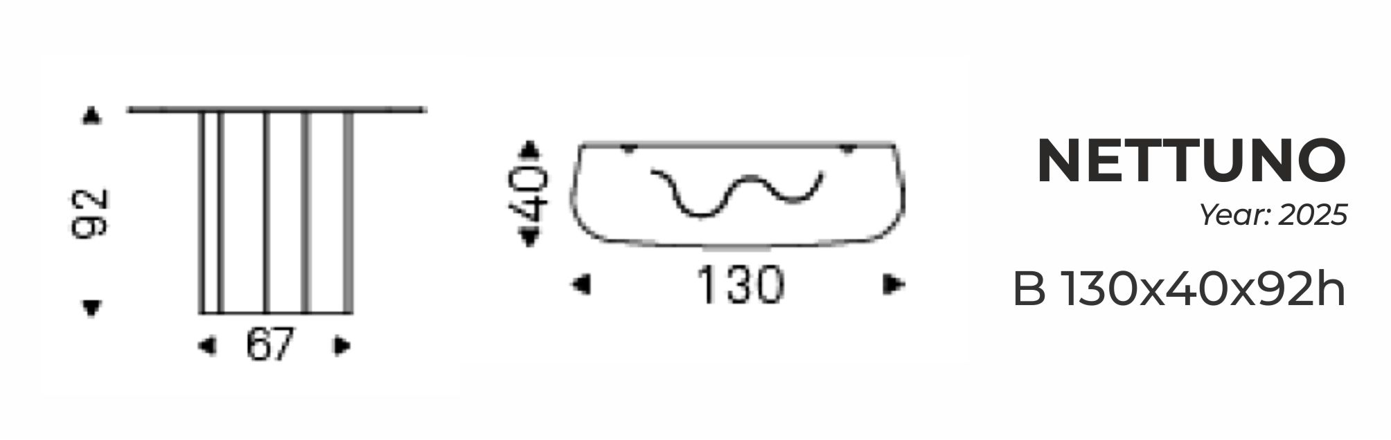 NETTUNO - B 130x40x92h