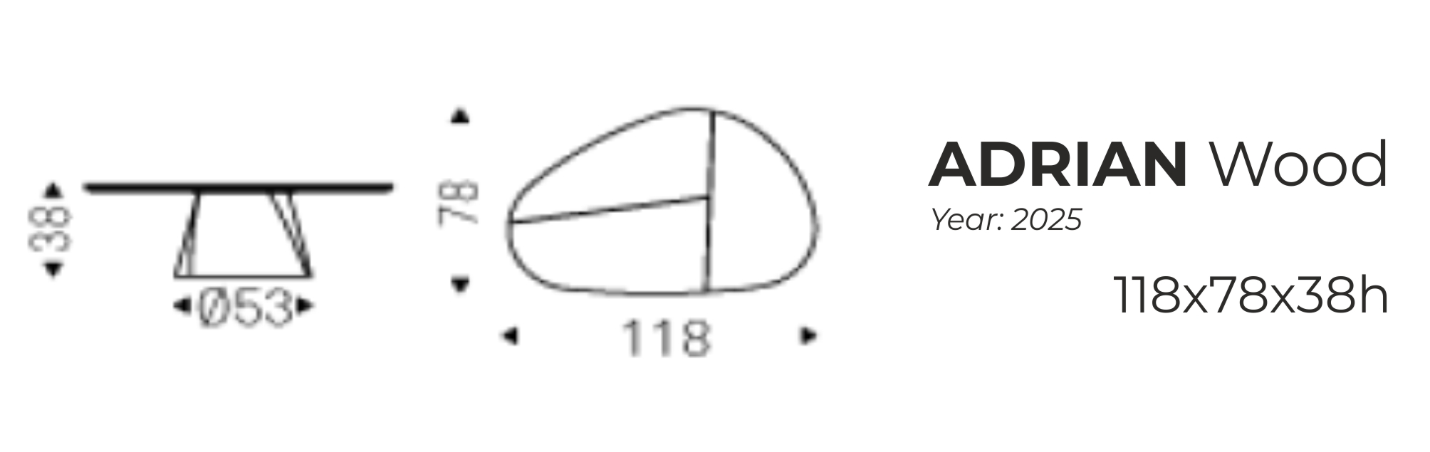 ADRIAN - 118x78x38h