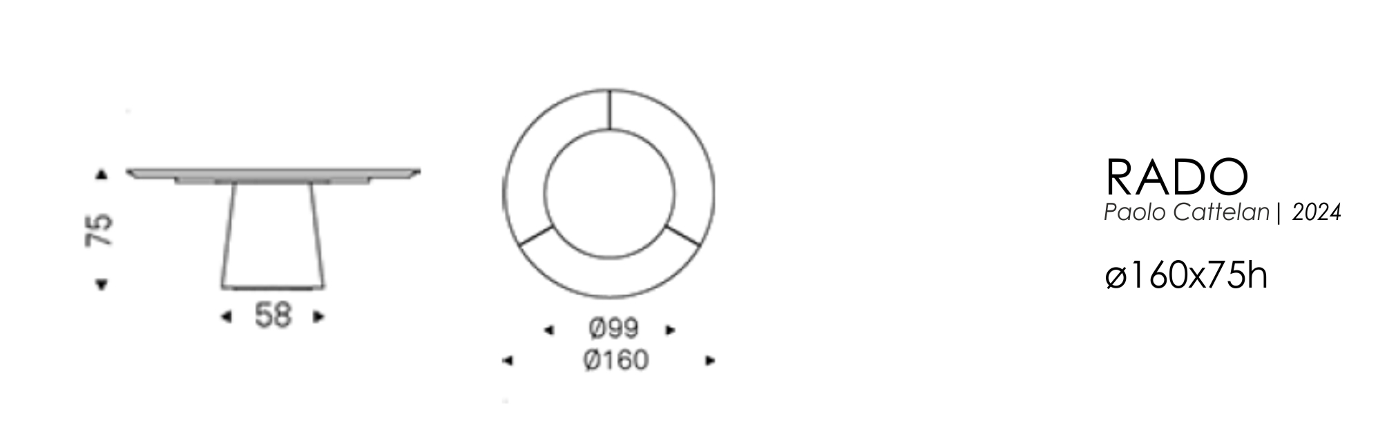 RADO - ø160x75h (кер.+шп.)