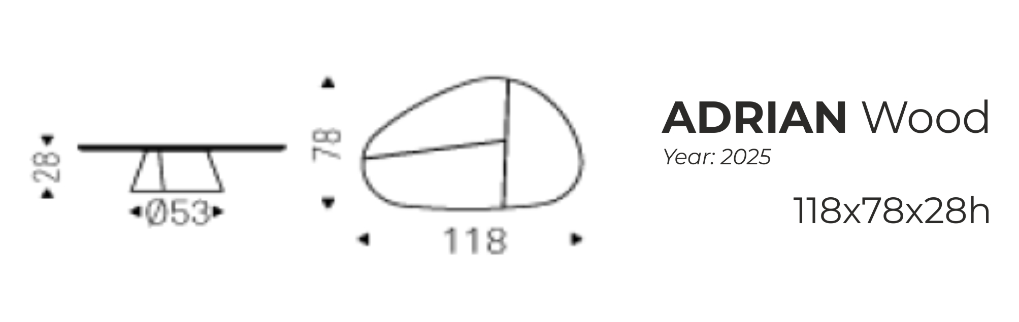 ADRIAN - 118x78x28h