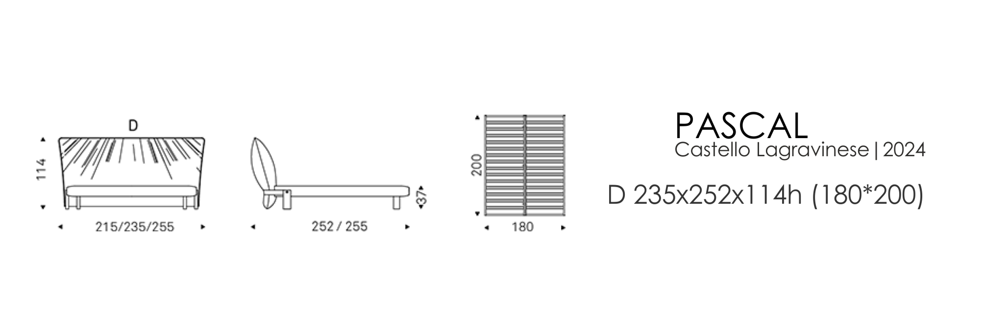 PASCAL - D 235x252x114h (180*200)