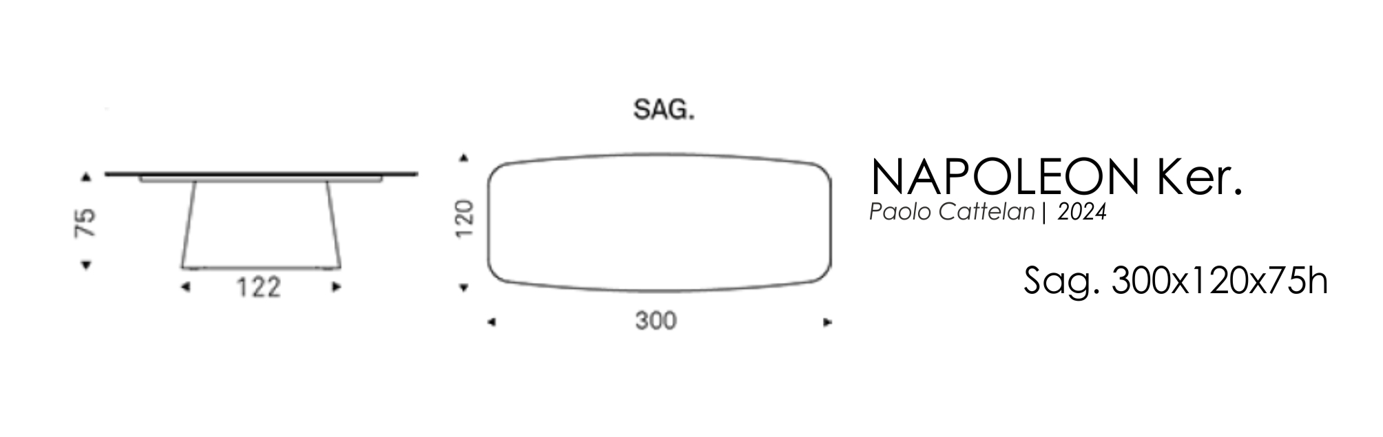 NAPOLEON 300x120x75h sag. (кер.)