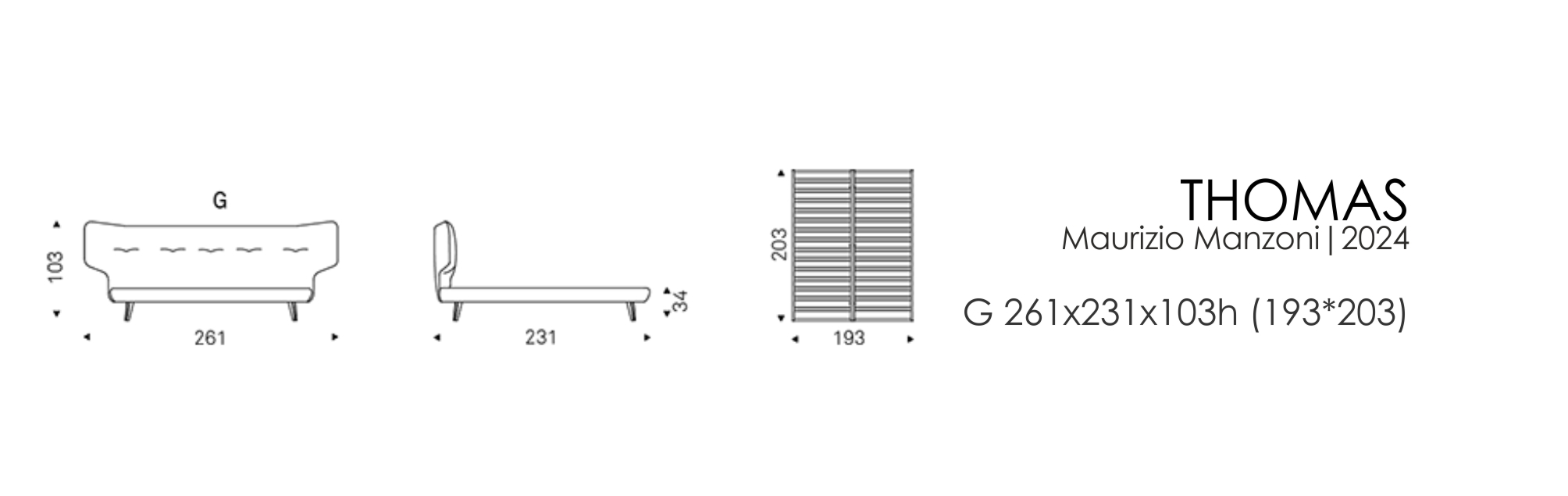 THOMAS - G 261x231x103h (193*203)