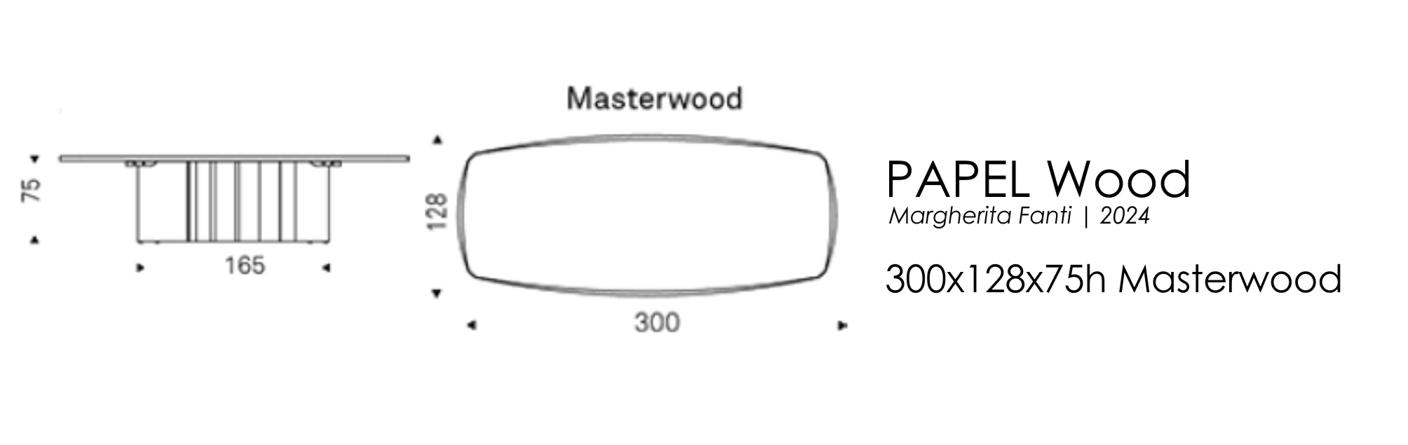 PAPEL - 300x128x75h Masterwood (шпон)