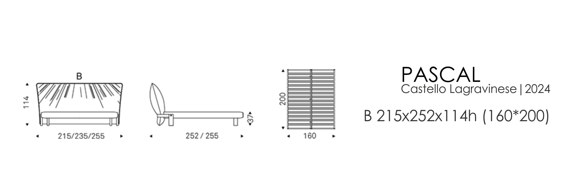 PASCAL - B 215x252x114h (160*200)