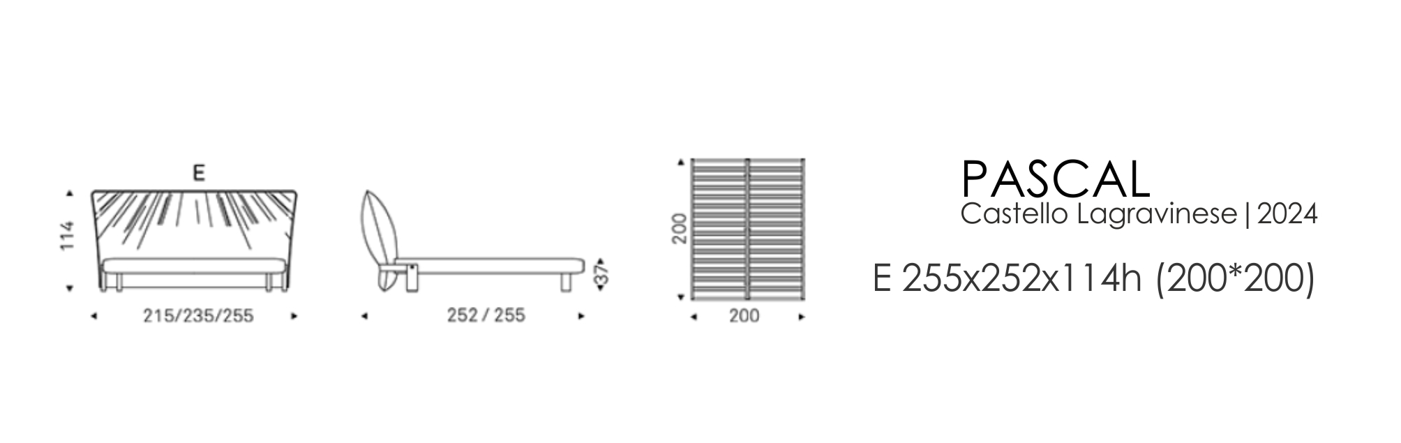 PASCAL - E 255x252x114h (200*200)