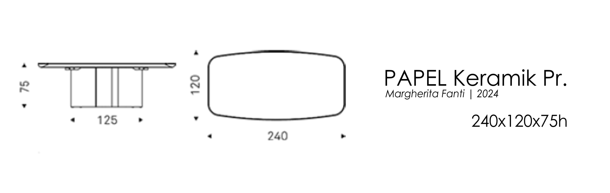 PAPEL - 240x120x75h (керамика премиум)